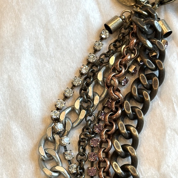 Jcrew Fenton-Fallon crystal ombré bow statement necklace,worn once for a wedding - Picture 4 of 4